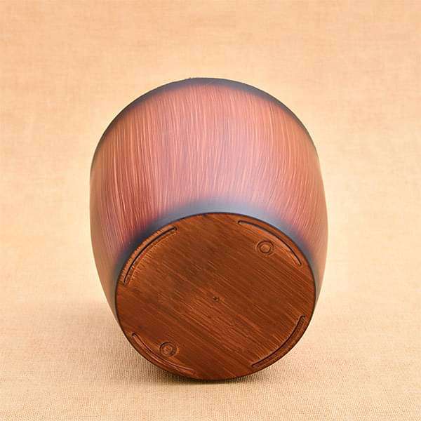 5.3 inch (13 cm) ronda no. 1412 wooden finish round plastic planter (brown) (set of 3) 