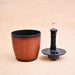 5.3 inch (13 cm) ronda no. 1412 wooden finish self watering round plastic planter (brown) (set of 3) 