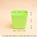 5.5 inch (14 cm) square plastic planter with rounded edges (green) (set of 6) 