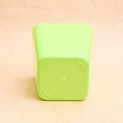 5.5 inch (14 cm) square plastic planter with rounded edges (green) (set of 6) 
