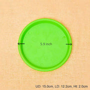 5.9 inch (15 cm) round plastic plate for 6 inch (15 cm) grower pots (green) (set of 6) 