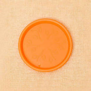 5.9 inch (15 cm) round plastic plate for 6 inch (15 cm) grower pots (orange) (set of 6) 