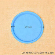 5.9 inch (15 cm) round plastic plate for 6 inch (15 cm) grower pots (sky blue) (set of 6) 