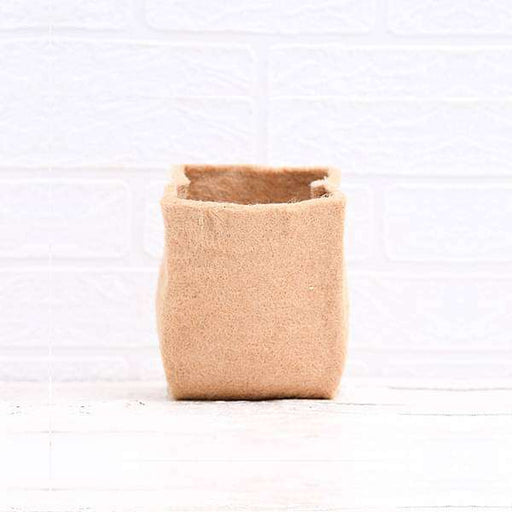 5 inch (13 cm) eco friendly jute grow bag (brown) (set of 2) 