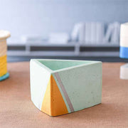 5 inch (13 cm) valley concrete pot (pista green) 