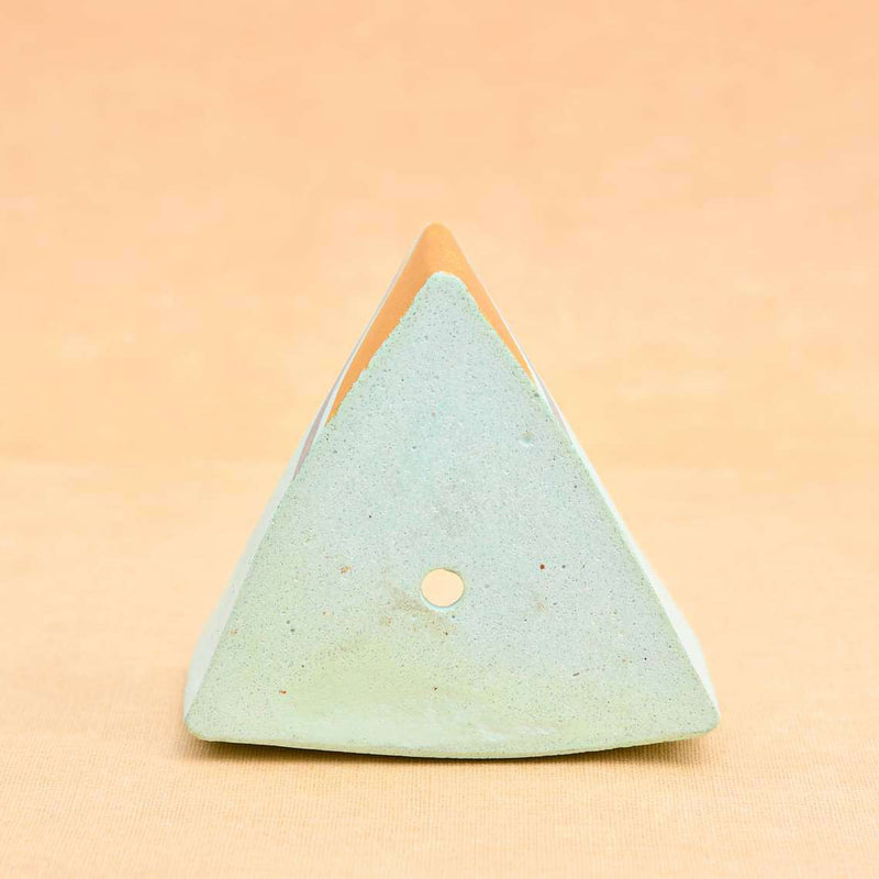 5 inch (13 cm) valley concrete pot (pista green) 