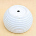 6.5 inch (17 cm) ring pattern marble finish round ceramic pot (white) (set of 2) 