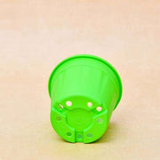 6 inch (15 cm) grower round plastic pot (green) (set of 6) 