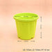 6 inch (15 cm) grower round plastic pot (lime yellow) (set of 6) 