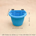 7.9 inch (20 cm) bello railing d shape plastic planter (sky blue) (set of 6) 