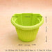 7.9 inch (20 cm) bello wall mounted d shape plastic planter (lime yellow) (set of 6) 