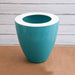 8 inch (20 cm) convex round plastic planter (sea green) 