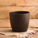 9.1 inch (23 cm) ronda no. 2320 round plastic planter (coffee color) (set of 3) 