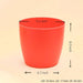 9.1 inch (23 cm) ronda no. 2320 round plastic planter (red) (set of 3) 