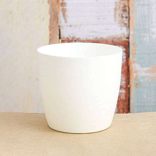 white planter plastic Buy 9.1 inch (23 cm) Ronda No. 2320 Round Plastic Planter (White) (set of 3) online from Nurserylive at lowest price