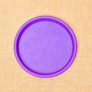 9.6 inch (24 cm) round plastic plate for 10 inch (25 cm) grower pots (violet) (set of 3) 