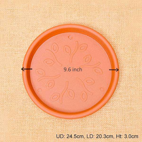 9.6 inch (24 cm) round plastic plate for 9 inch (23 cm) 