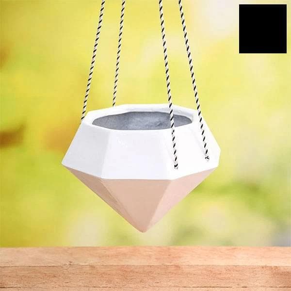 diamond hanging planter Buy 9.8 inch (25 cm) SML-015 Diamond Hanging Fiberglass Planter (Black) online from Nurserylive at lowest price
