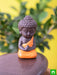 praying buddha plastic miniature garden toy (orange - 1 piece