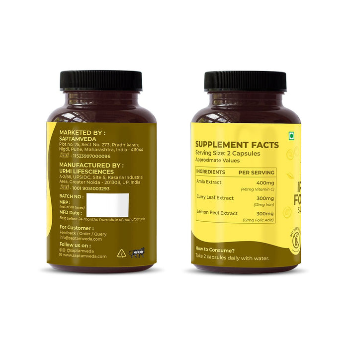 Iron and Folic Acid - 60 Capsules