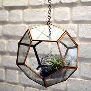 hanging pentagon terrarium (7.5in ht) 